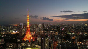 DROLIEN東京タワー夜間ドローン