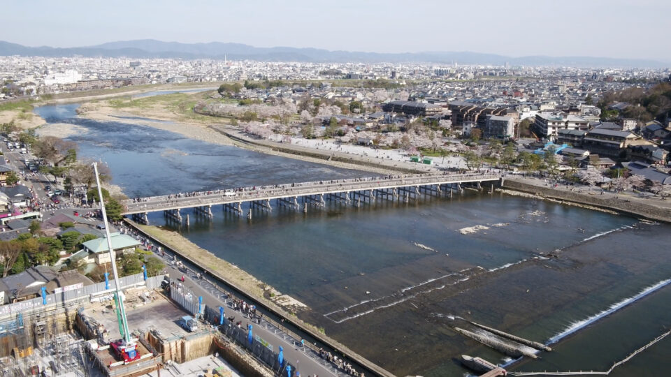 京都嵐山ドローン空撮