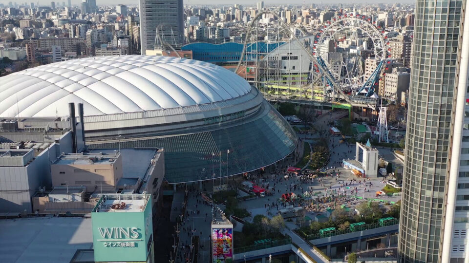 東京ドームドローン神田川