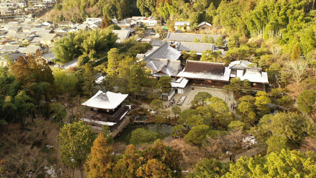 【銀閣寺】翌日には撮影！京都・銀閣寺近くの物件の俯瞰空撮