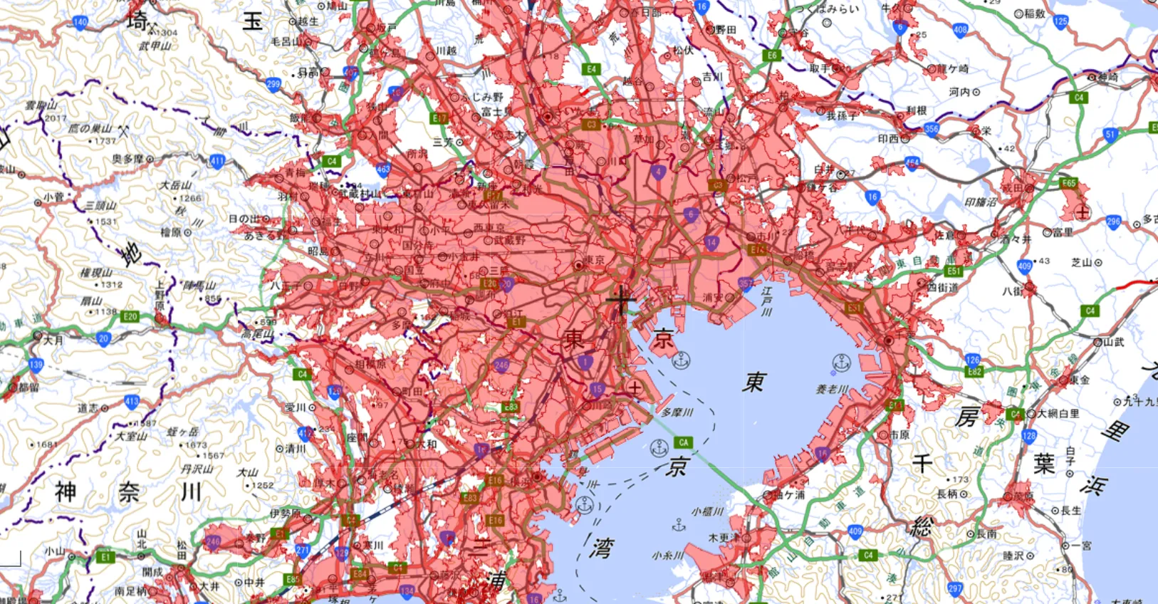 ドローン人口密集地区