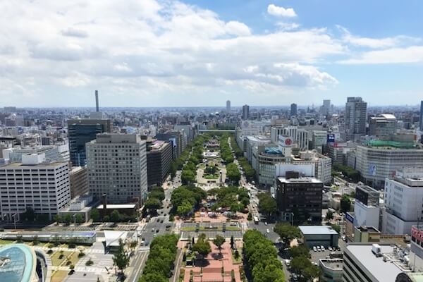 名古屋市内の空撮写真